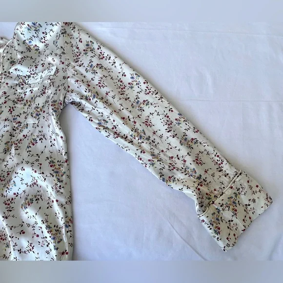 H&M | Floral Satin PJ Blouse - Picture 9 of 16